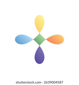 Hypotrochoid. Editable vector icon, coloured.