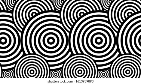 Hyptonic pattern with circles vvector design.