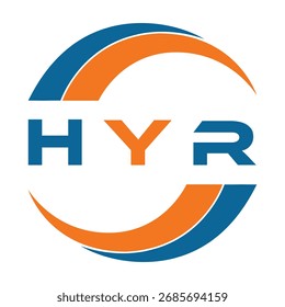 Diseño de letra HYR. Diseño de logo de tecnología de letras HYR. HYR Diseño de logo Monogram para un emprendedor y negocio.
