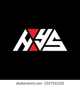 Diseño del logotipo de la letra del triángulo HYS con forma de triángulo. Monograma de diseño del logotipo del triángulo HYS. Plantilla de logotipo vectorial de triángulo HYS con color rojo. Logotipo triangular HYS Diseño sencillo, elegante y lujoso.