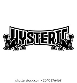 Hysteric with 2 Woman Typography Y2K Logo Patch Apparel Fashion Vector Design K58, Commercial Use