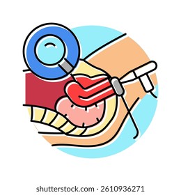 hysteroscopy surgery doctor color icon vector. hysteroscopy surgery doctor sign. isolated symbol illustration