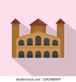 Hystorical building icon. Flat illustration of hystorical building vector icon for web design
