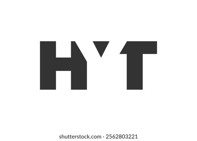 HYT logo design. Initial letter H Y T bold font style for tech startups, consulting, corporate branding. Creative company name, headlines typography identity, trendy logotype. Vector illustration.