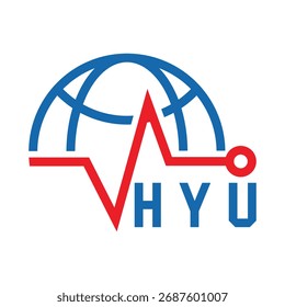 Diseño de letra HYU. Diseño de logotipo de tecnología de letras HYU. HYU Diseño de logotipo de monograma para un emprendedor y negocio.