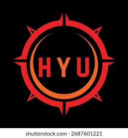 Diseño de letra HYU. Diseño de logotipo de tecnología de letras HYU. HYU Diseño de logotipo de monograma para un emprendedor y negocio.