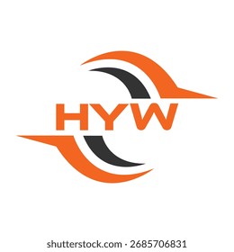 Design da letra HYW. Design do logotipo da tecnologia da letra HYW. Projeto do logotipo da HYW Monogram para um empreendedor e uma empresa.