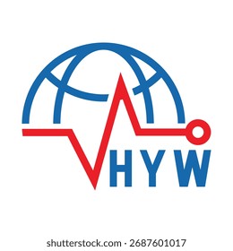 HYW letter design. HYW letter technology logo design. HYW Monogram logo design for an entrepreneur and business.