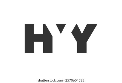 HYY logo design. Initial letter H Y Y bold font style for tech startups, consulting, corporate branding. Creative company name, headlines typography identity, trendy logotype. Vector illustration.