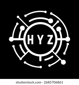 HYZ letter design. HYZ letter technology logo design. HYZ Monogram logo design for an entrepreneur and business.