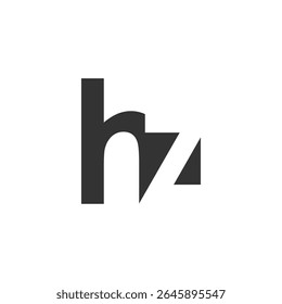 HZ logotipo criativo geométrico inicial baseado moderno e mínimo. Letra h z fontes da moda. Design de vetor de techno elegante profissional universal.