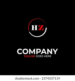 HZ creative modern letters logo design template