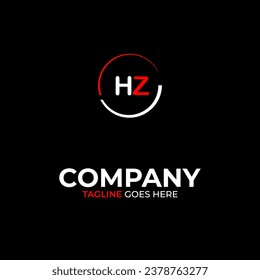 HZ creative modern letters logo design template