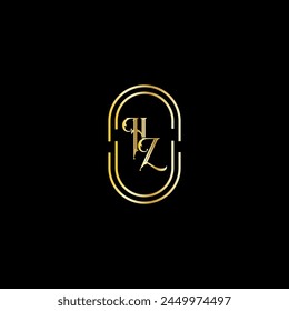 Plantilla de diseño de logotipo de letras modernas creativas HZ
