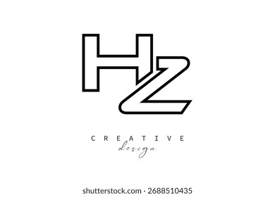 HZ Creative Monogram Logo Design-Stock Creative Branding Design Concept
