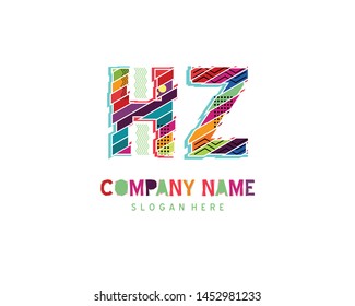 HZ Full color initial logo vector