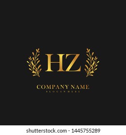 HZ Initial beauty floral logo template