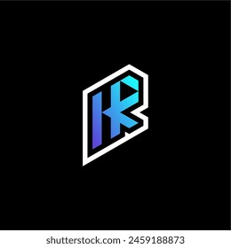 HZ initial gradient blue gaming concept ideas for esport team, twitch and streamer