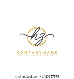 HZ Initial handwriting logo concept