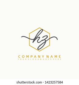 HZ Initial handwriting logo concept