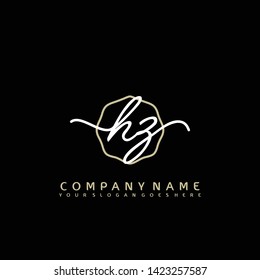 HZ Initial handwriting logo concept