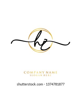 HZ Initial handwriting logo template