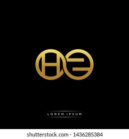 HZ initial letter linked circle capital monogram logo modern template