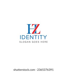  Logotipo de letra HZ diseño creativo con gráfico vector, logotipo HZ simple y moderno.