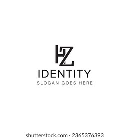  HZ letter logo creative design with vector graphic, HZ simple and modern logo.