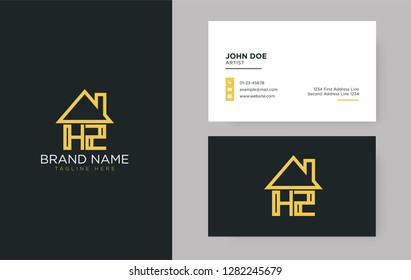 HZ Letter Real Estate Logo Design - Real estate logo.