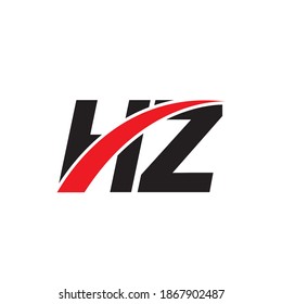 DISEÑO DE LOGOTIPO DEL VECTOR DE LETRA HZ