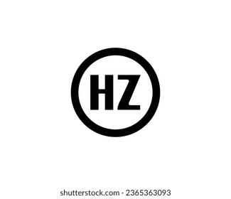 HZ logo design vector template