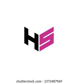 HZ Logo Letter Initial With Black and Dark Pink Colors