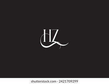 HZ logo monogram, geometric HZ logo design