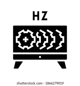 hz settings and test monitor glyph icon vector. hz settings and test monitor sign. isolated contour symbol black illustration