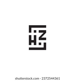 HZ square concept retro logo in high quality professional design that will print well across any print media