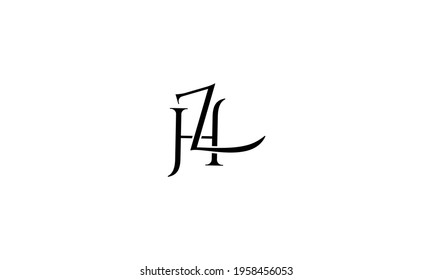 HZ ZH Abstract initial monogram letter alphabet logo design