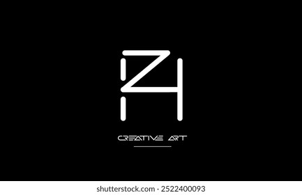 HZ, ZH, H, Z letras abstractas logo monograma