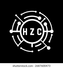 HZC-Buchstabendesign. Logo-Design für HZC-Buchstabentechnologie. HZC Monogram Logo Design für Unternehmer und Unternehmen.