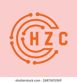 HZC-Buchstabendesign. Logo-Design für HZC-Buchstabentechnologie. HZC Monogram Logo Design für Unternehmer und Unternehmen.