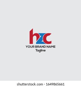 Logotipo del vector HZC, cooperar diseño de identidad 