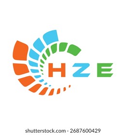 Diseño de letra HZE. Diseño de logotipo de tecnología de letras HZE. Diseño de logo HZE Monogram para un emprendedor y negocio.