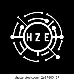 HZE letter design. HZE letter technology logo design. HZE Monogram logo design for an entrepreneur and business.