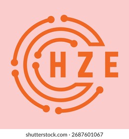 Diseño de letra HZE. Diseño de logotipo de tecnología de letras HZE. Diseño de logo HZE Monogram para un emprendedor y negocio.
