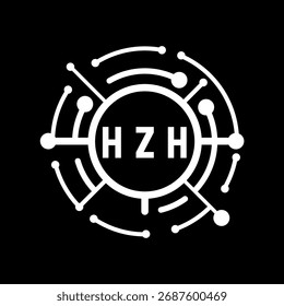 HZH letter design. HZH letter technology logo design. HZH Monogram logo design for an entrepreneur and business.
