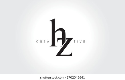 HZhz Elegant Serif Monogram Logo – Luxury Lowercase Typographic Lettermark for Modern Branding
