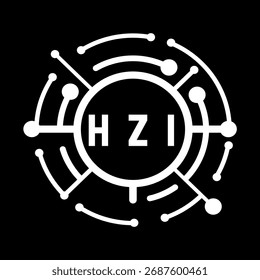 Diseño de letra HZI. Diseño de logotipo de tecnología de letras HZI. HZI Monogram diseño de logotipo para un empresario y negocio.