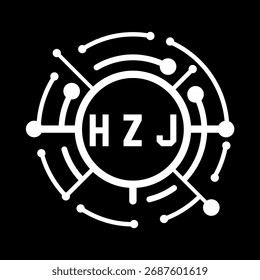 HZJ letter design. HZJ letter technology logo design. HZJ Monogram logo design for an entrepreneur and business.