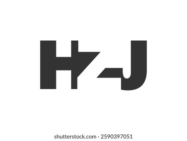 HZJ logo design. Initial letter H Z J bold font style for tech startups, consulting, corporate branding. Creative company name, headlines typography identity, trendy logotype. Vector illustration.