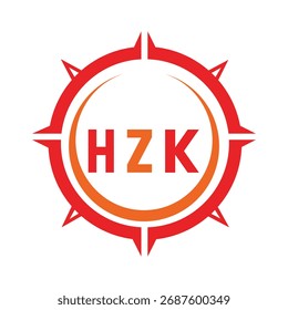 Design da letra HZK. Design do logotipo da tecnologia da letra HZK. HZK Monogram design logotipo para um empreendedor e empresa.